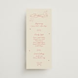 "The Bird Song" - Menus in Peach by Helena Vitto - Front