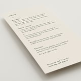 "Editorial" - Menus in Forest by Bethan - Detail