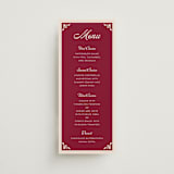 "Victorian Chic" - Menus in Garnet by Morgan Kendall - Front