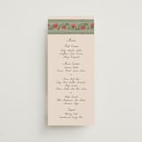 "Wedding Tapestry" - Menus in Coral Fern by Chris Griffith - Front