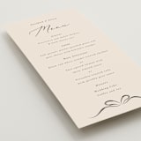 "Bow" - Menus in Tuxedo by Corinne Malesic - Detail