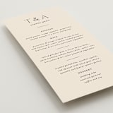"In Love" - Menus in Linen by Vanessa Doyle - Detail