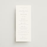 "Modern Air" - Menus in Dusty Blue by Stacey Meacham - Front