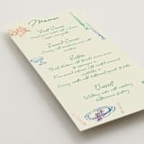 "tablescape drawing" - Menus in Garden by Cass Loh - Detail