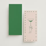"Crazy Little Thing Called Love" - Menus in Avocado by Helena Vitto - Back of Card Options