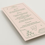 "Crazy Little Thing Called Love" - Menus in Avocado by Helena Vitto - Detail
