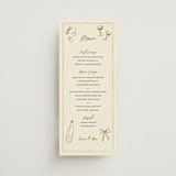 "Handwritten Letter" - Menus in Butterscotch by Helena Vitto - Front
