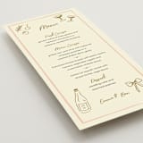"Handwritten Letter" - Menus in Butterscotch by Helena Vitto - Detail