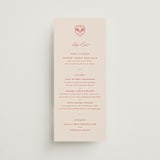 "Racquet" - Menus in Verona Sunset by Megan Davis - Front