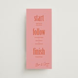 "Amuse-Bouche" - Menus in Berry Orange by Inkblot Design - Front