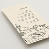 "Hand Drawn Dinner" - Menus in Cream by Lucrecia Caporale - Detail