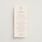 "Preppy" - Menus in Coral by Erin German - Front