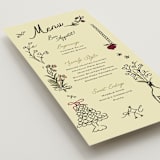 "Love Rests in a Garden" - Menus in Oat by Helena Vitto - Detail