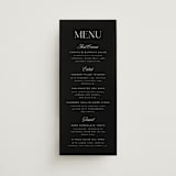 "Galleria" - Menus in Onyx by Laura Hankins - Front