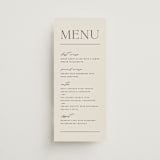 "Modern Monogram" - Menus in Ecru by Erica Krystek - Front