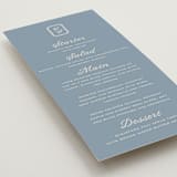 "Bevel Monogram" - Menus in French Blue by Carolyn MacLaren - Detail