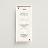 "Two Hearts" - Menus in Lily by Pati Cascino - Front