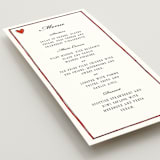 "Two Hearts" - Menus in Lily by Pati Cascino - Detail
