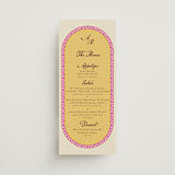 "Mughal Gardens" - Menus in Ivory by Sherley Ferreira - Front