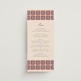 "Block Print Tile" - Menus in Terracotta by Katharine Watson - Front