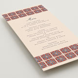 "Block Print Tile" - Menus in Terracotta by Katharine Watson - Detail