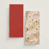 "Japanese Textile" - Menus in Rose by Jennifer Holbrook - Back of Card Options