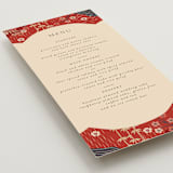 "Japanese Textile" - Menus in Rose by Jennifer Holbrook - Detail