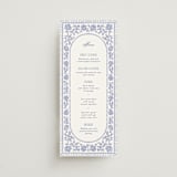 "Embroidered" - Menus in Cerulean by Jenna Holcomb - Front
