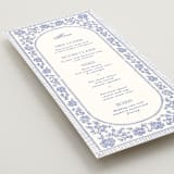 "Embroidered" - Menus in Cerulean by Jenna Holcomb - Detail