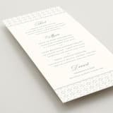 "Coastal Charm" - Menus in Dusty Blue by Jennifer Postorino - Detail
