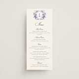 "Blooming Crest" - Menus in Plum by Cass Loh - Front