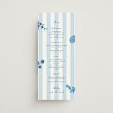 "Positano" - Menus in Cerulean by Tamara Hilje - Front