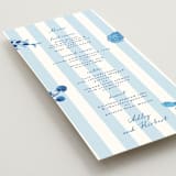 "Positano" - Menus in Cerulean by Tamara Hilje - Detail