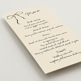 "Inkwoven" - Menus in Tuxedo by Jelena Vuletic - Detail