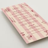 "Thompson" - Menus in Rose by Jennifer Lew - Detail