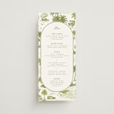 "West Coast Toile" - Menus in Palm by Jenna Holcomb - Front