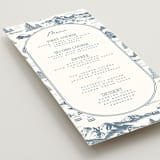 "Mountain Toile" - Menus in Denim by Jenna Holcomb - Detail