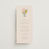 "floral bouquet" - Menus in Cream by Lori Wemple - Front