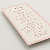 "Swan love" - Menus in Scarlet by Lucrecia Caporale - Detail