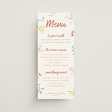 "Flora" - Menus in Peach by Zani van Zyl - Front