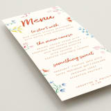 "Flora" - Menus in Peach by Zani van Zyl - Detail