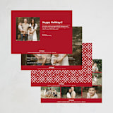 "A Happy New Year to You" - Lunar New Year Cards in Cranberry by Yaling Hou Suzuki - Back of Card Options