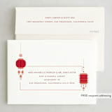 "Lanterns" - Lunar New Year Cards in Pomegranate by Jennifer Lew - FREE Recipient Addressing