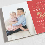"Dragon Emblem" - Lunar New Year Cards in Ruby by Claudia Valenzuela - Detail