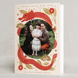 "Year of Dragon" - Lunar New Year Cards in Cream by Cindy Chu - Folded Card