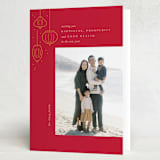"Festive lanterns" - Lunar New Year Cards in Scarlet by Creo Study - Folded Card