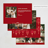 "Lanterns" - Lunar New Year Cards in Pomegranate by Jennifer Lew - Back of Card Options