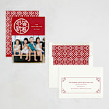 "A Happy New Year to You" - Lunar New Year Cards in Cranberry by Yaling Hou Suzuki - Assembled