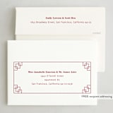 "A Happy New Year to You" - Lunar New Year Cards in Cranberry by Yaling Hou Suzuki - FREE Recipient Addressing
