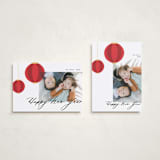 "Lanterns" - Lunar New Year Cards in Noir by Morgan Kendall - Photo Orientation Options